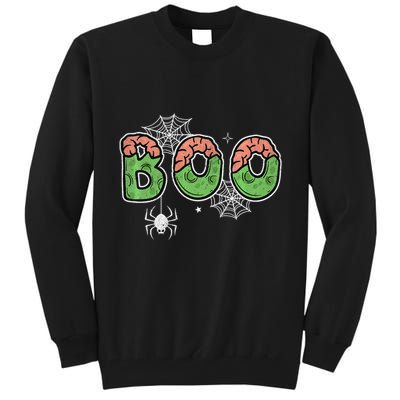 Ghost With Bow Boo Halloween Costume Tall Sweatshirt