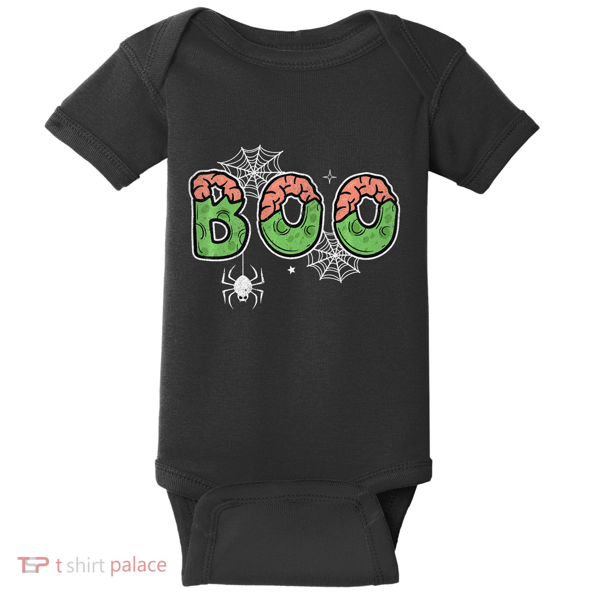 Ghost With Bow Boo Halloween Costume Baby Bodysuit
