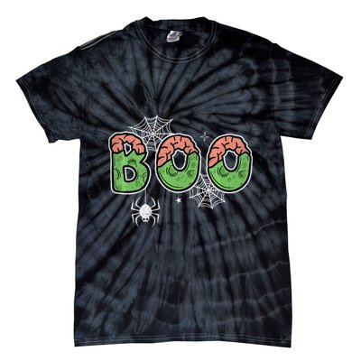 Ghost With Bow Boo Halloween Costume Tie-Dye T-Shirt