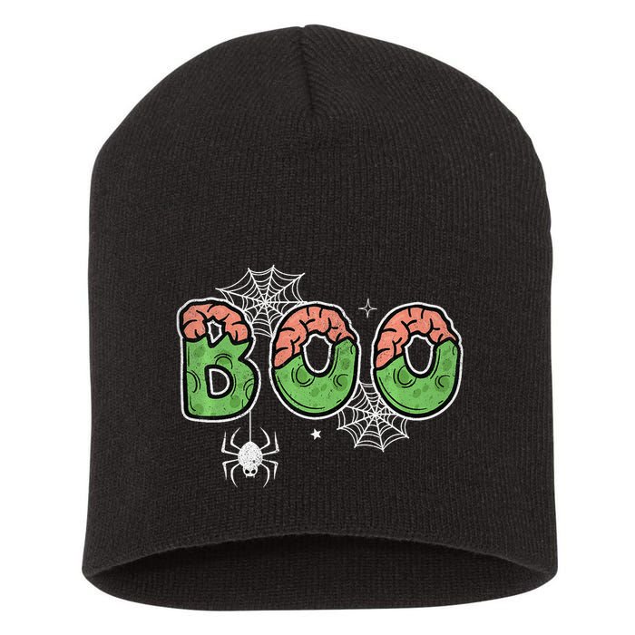 Ghost With Bow Boo Halloween Costume Short Acrylic Beanie