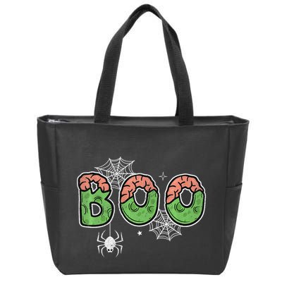 Ghost With Bow Boo Halloween Costume Zip Tote Bag