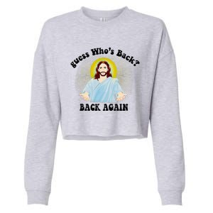 Guess Who's Back Happy Easter! Jesus Christian Matching Cropped Pullover Crew