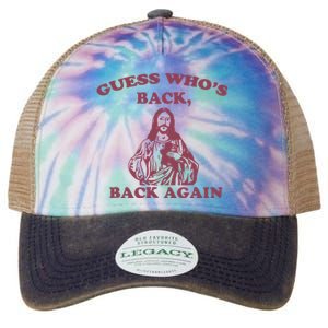 Guess WhoS Back Back Again Happy Easter! Jesus Christ Legacy Tie Dye Trucker Hat