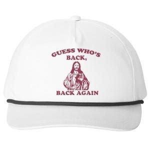 Guess WhoS Back Back Again Happy Easter! Jesus Christ Snapback Five-Panel Rope Hat