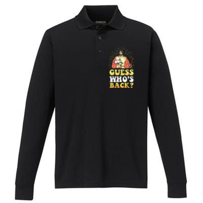 Guess Who's Back? Back Again Performance Long Sleeve Polo