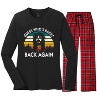 Guess Who's Back? Back Again Women's Long Sleeve Flannel Pajama Set 