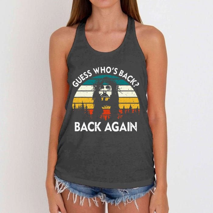 Guess Who's Back? Back Again Women's Knotted Racerback Tank