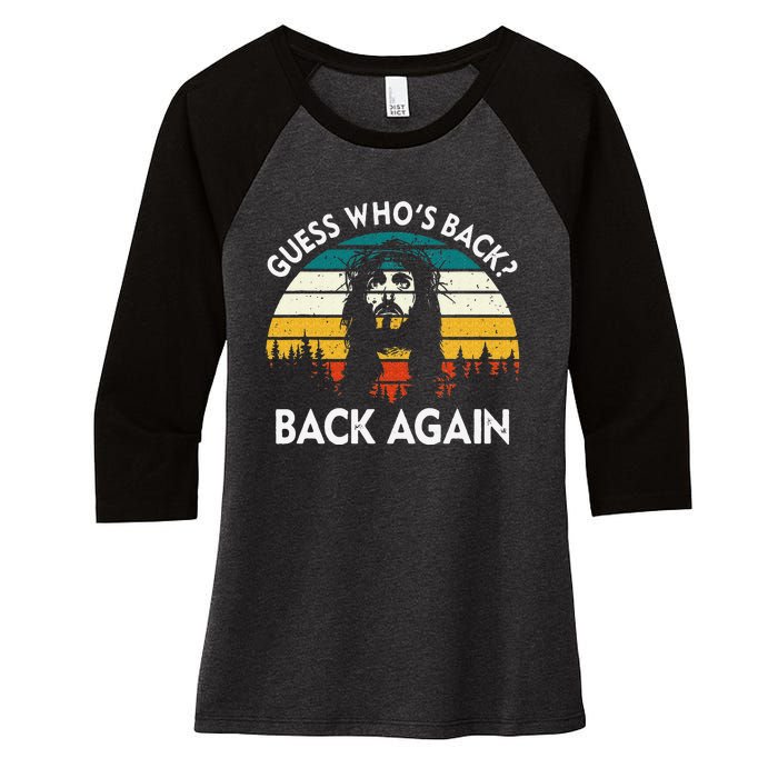 Guess Who's Back? Back Again Women's Tri-Blend 3/4-Sleeve Raglan Shirt