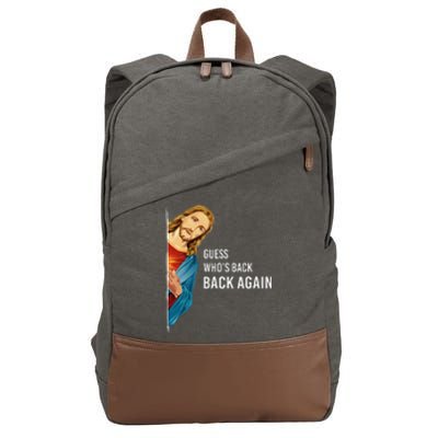 Guess Who's Back? Back Again Cotton Canvas Backpack