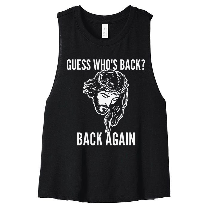 Guess Who's Back? Back Again Women's Racerback Cropped Tank