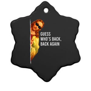 Guess Who's Back Back Again Happy Easter! Jesus Christ Ceramic Star Ornament