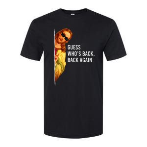 Guess Who's Back Back Again Happy Easter! Jesus Christ Softstyle CVC T-Shirt