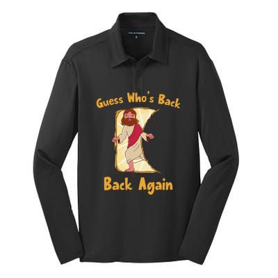 Guess Who's Back? Back Again Silk Touch Performance Long Sleeve Polo