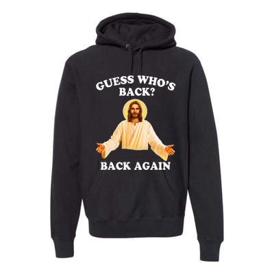 Guess Who's Back Back Again Happy Easter Jesus Christ Premium Hoodie