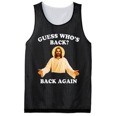 Guess Who's Back Back Again Happy Easter Jesus Christ Mesh Reversible Basketball Jersey Tank