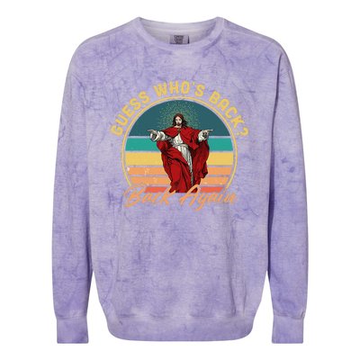 Guess Who's Back? Back Again Colorblast Crewneck Sweatshirt