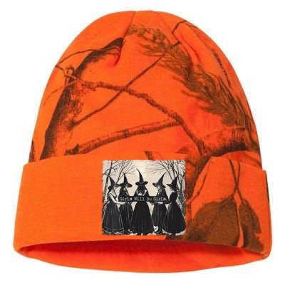 Girl Will Be Girl Witch Halloween Funny Witchy Vibes Women Kati Licensed 12" Camo Beanie