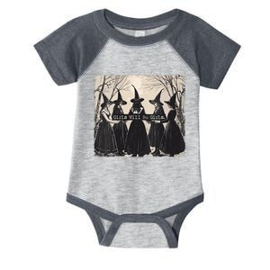 Girl Will Be Girl Witch Halloween Funny Witchy Vibes Women Infant Baby Jersey Bodysuit