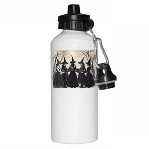 Girl Will Be Girl Witch Halloween Funny Witchy Vibes Women Aluminum Water Bottle