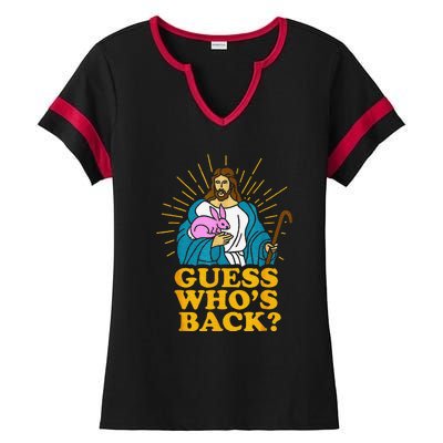 Guess Who's Back? Back Again Ladies Halftime Notch Neck Tee