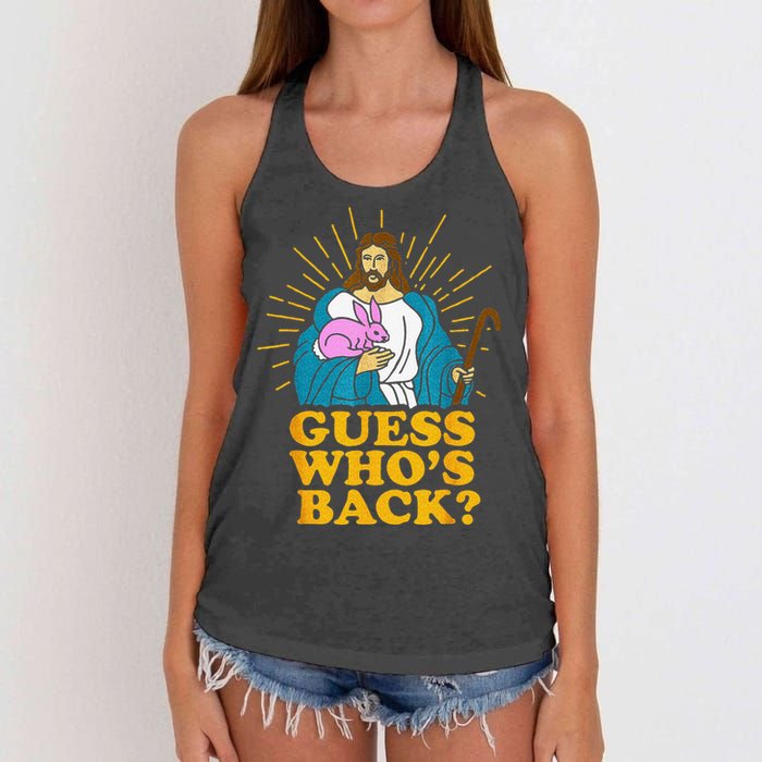 Guess Who's Back? Back Again Women's Knotted Racerback Tank