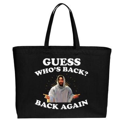 Guess Who's Back? Back Again Cotton Canvas Jumbo Tote