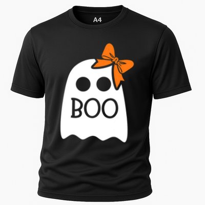 Ghost With Bow Boo Funny Halloween Costume Performance Shirt