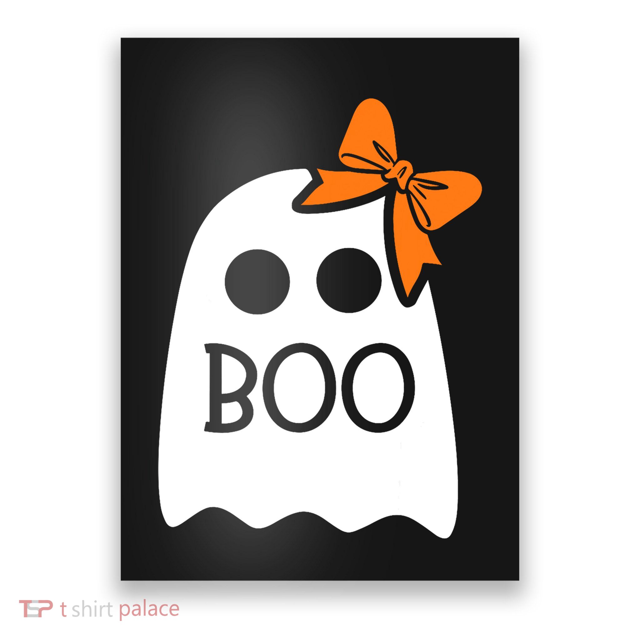 Ghost With Bow Boo Funny Halloween Costume Poster