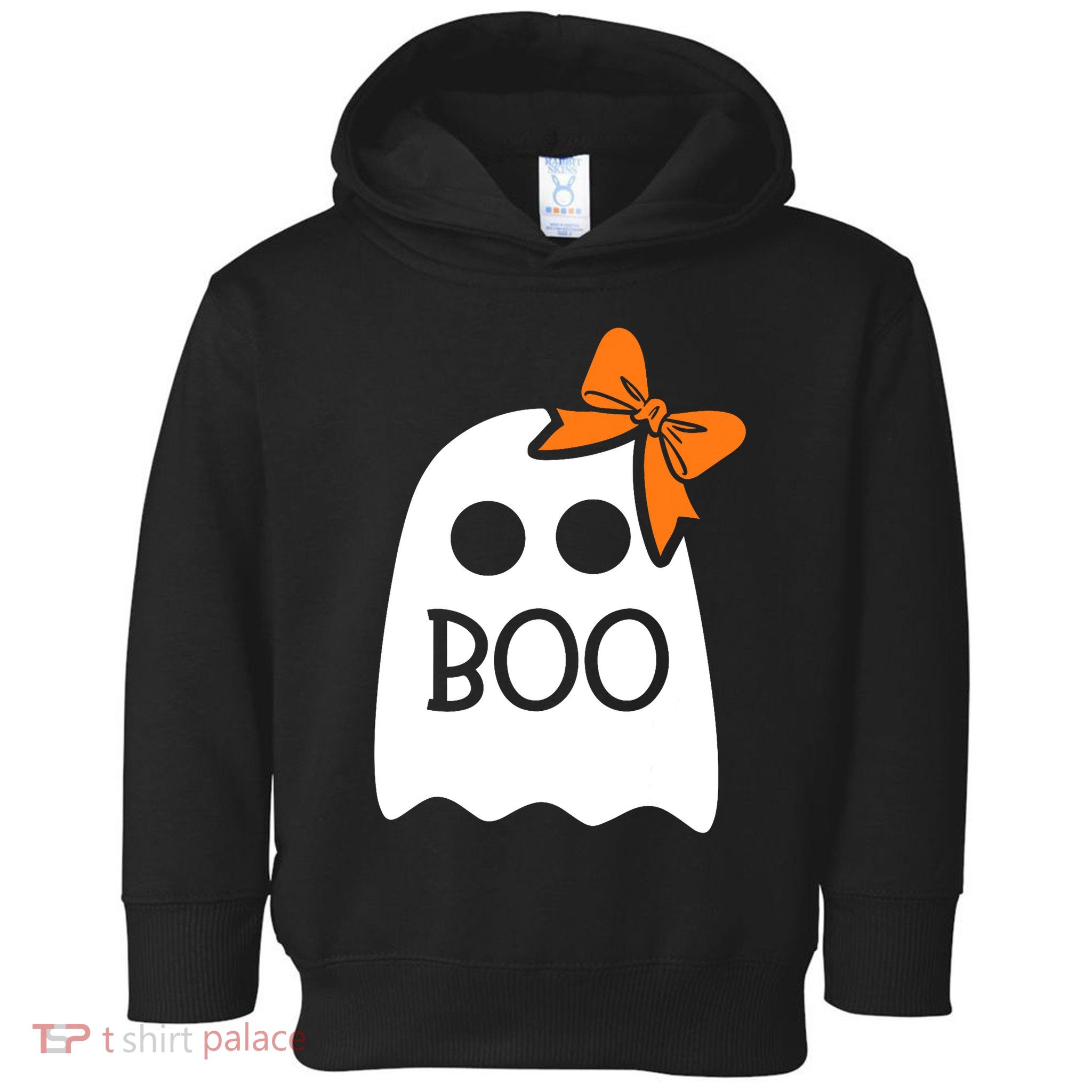 Ghost With Bow Boo Funny Halloween Costume Toddler Hoodie