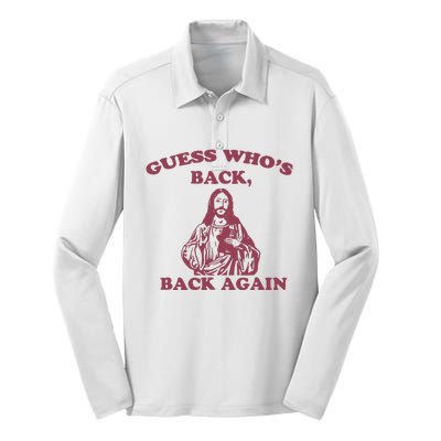 Guess Who's Back? Back Again Silk Touch Performance Long Sleeve Polo