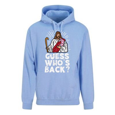 Guess Whos Back Jesus Easter Funny Religious Unisex Surf Hoodie