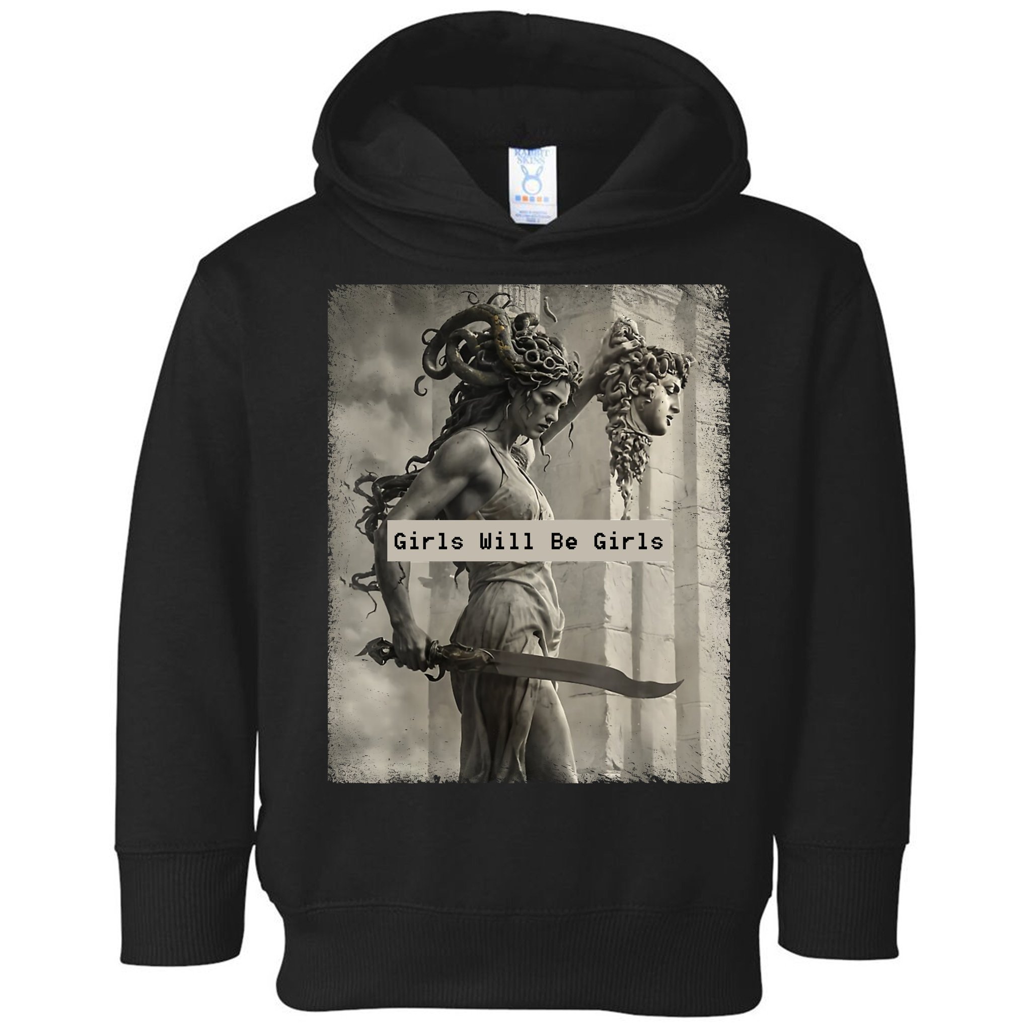 Girls Will Be Girls Medusa Feminist Toddler Hoodie