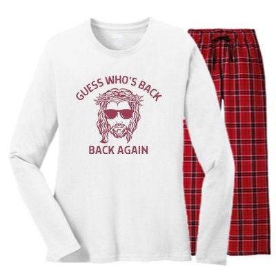 Guess Who's Back? Back Again Women's Long Sleeve Flannel Pajama Set 