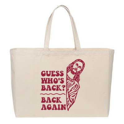 Guess Who's Back? Back Again Cotton Canvas Jumbo Tote