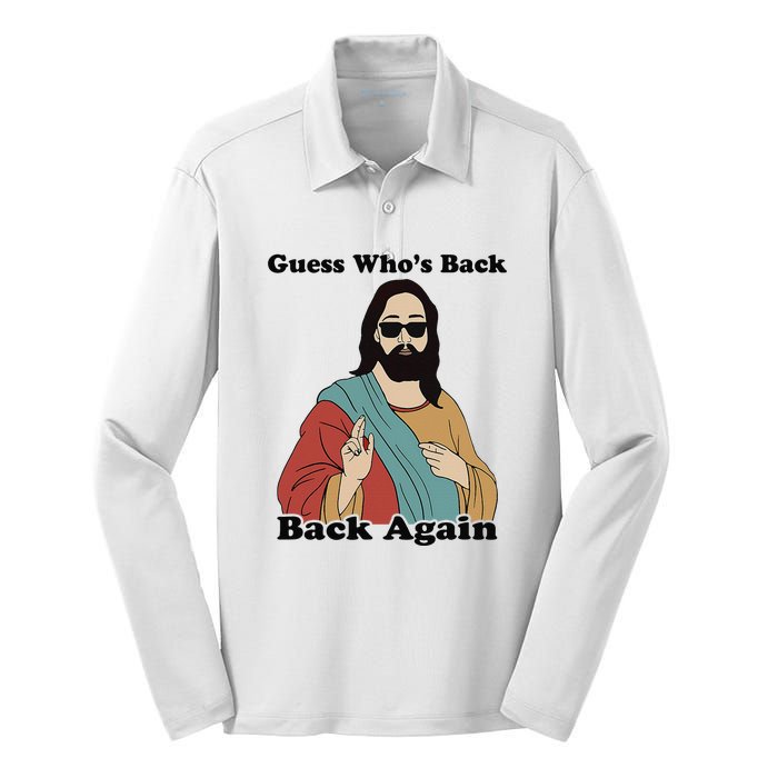 Guess Who's Back? Back Again Silk Touch Performance Long Sleeve Polo