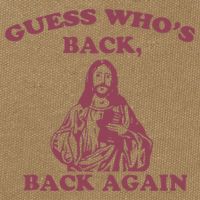 Guess Who's Back Back Again Happy Easter! Jesus Christ Cotton Canvas Backpack