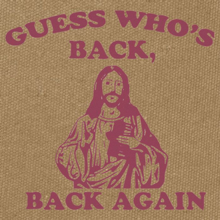 Guess Who's Back Back Again Happy Easter! Jesus Christ Cotton Canvas Backpack