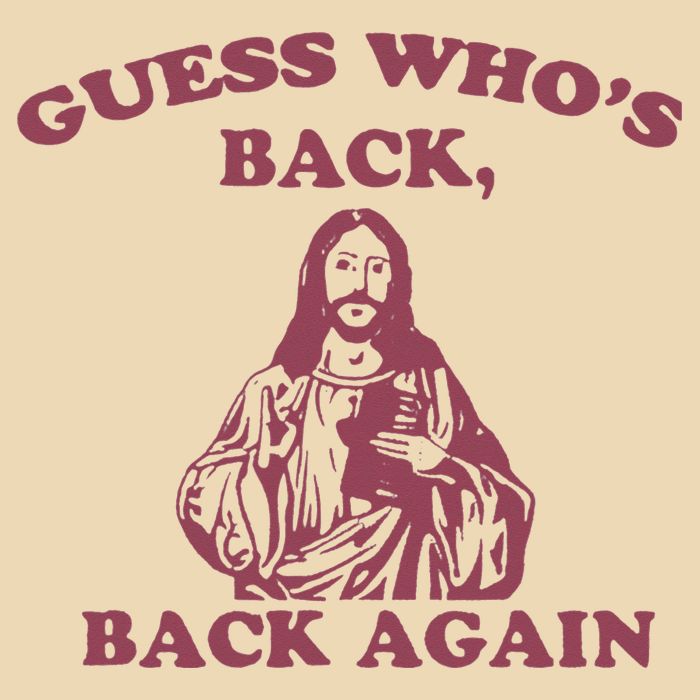 Guess Who's Back Back Again Happy Easter! Jesus Christ Drawstring Bag