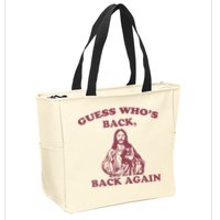 Guess Who's Back Back Again Happy Easter! Jesus Christ Zip Tote Bag