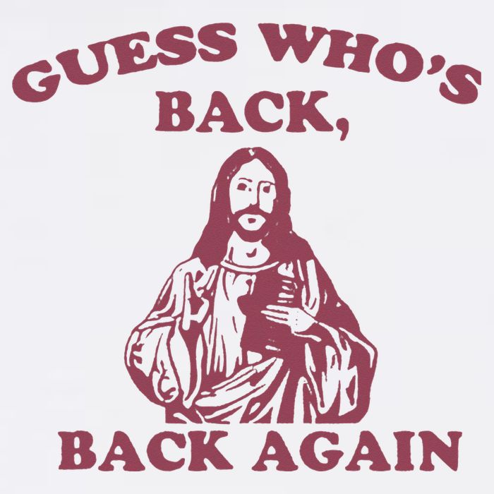Guess Who's Back Back Again Happy Easter! Jesus Christ Cool Comfort Performance Bucket Hat