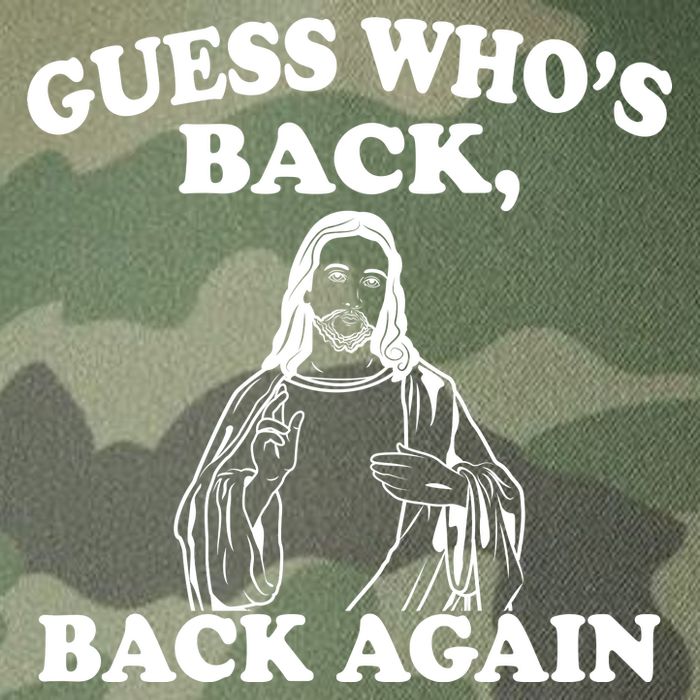 Guess Who's Back Again Funny Jesus Legacy Tie Dye Trucker Hat