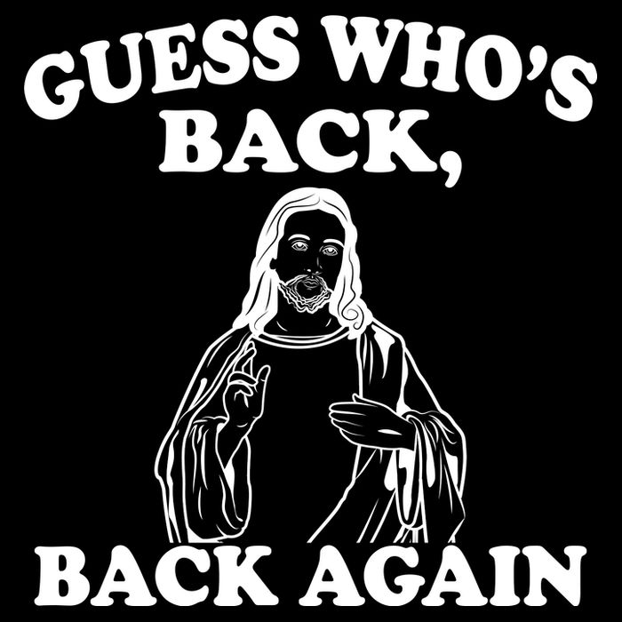 Guess Who's Back Again Funny Jesus 7-Panel Snapback Hat