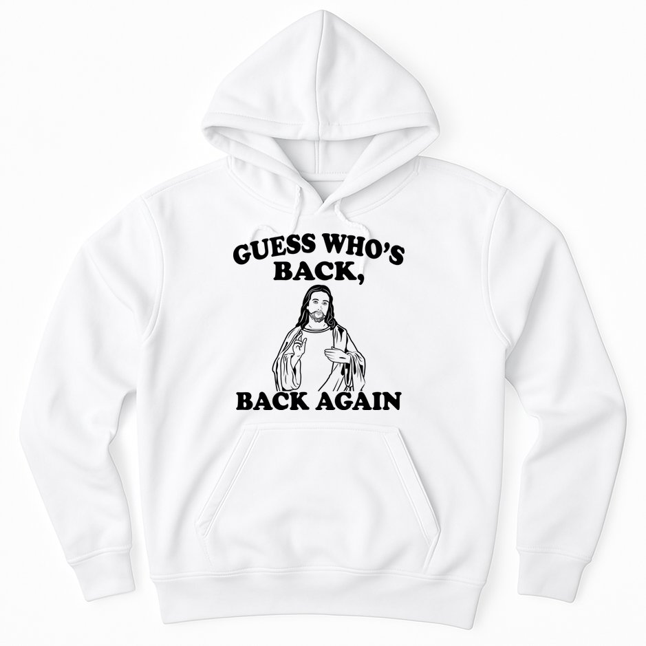 Guess Who's Back Again Funny Jesus Hoodie