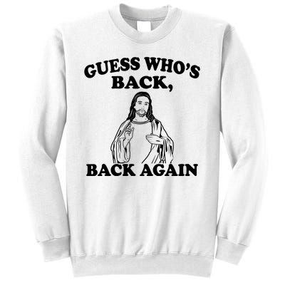 Guess Who's Back Again Funny Jesus Sweatshirt