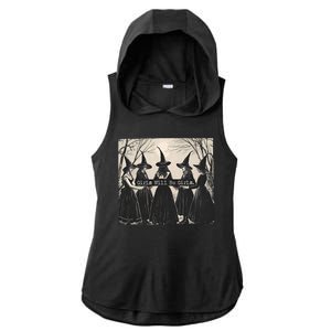 Girls Will Be Girls Halloween Witch Ladies PosiCharge Tri-Blend Wicking Draft Hoodie Tank