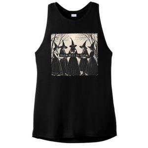 Girls Will Be Girls Halloween Witch Ladies PosiCharge Tri-Blend Wicking Tank