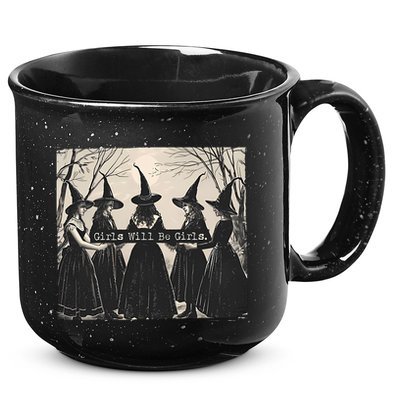 Girls Will Be Girls Halloween Witch 15oz Campfire Ceramic Mug