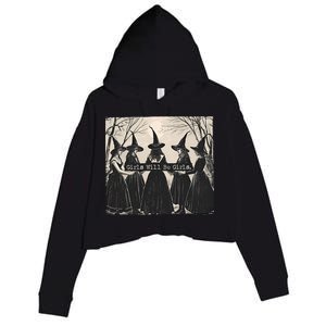 Girls Will Be Girls Halloween Witch Crop Fleece Hoodie