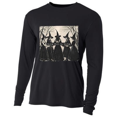 Girls Will Be Girls Halloween Witch Cooling Performance Long Sleeve Crew