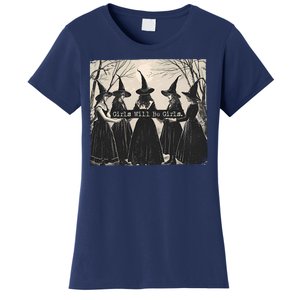 Girls Will Be Girls Halloween Witch Women's T-Shirt